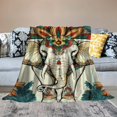 thumbnail image 2 of Orinice Elephant Blanket Boho Elephant  Throw Blanket Super Soft Warm Cozy Fuzzy Plush Elephant Blanket Gifts for Girls Boys Kids Room Decor   60x80in, 2 of 6