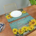 thumbnail image 4 of Set de Sets de Table Rectangulaire Tournesol en 6 Polyester Lavable 12 X 18 Po pour Table à Manger Décor de Tapis Résistant à la Chaleur, 4 of 7