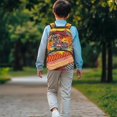 thumbnail image 4 of POLERO Fire Truck Graffiti Design 17 Inch Backpack for Kids, Polyester Large Capacity Front Zipper Pocket School Backpack for Work, 4 of 10
