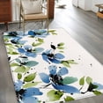 thumbnail image 2 of Blue Green Spring Floral Area Rugs 3'x5', Washable Small Throw Rugs for Living Room Bedroom, Weeping Botanical Summer Indoor Outdoor Rug Non-Slip Low Pile Carpet Runner Reversible Floor Mats, 2 of 8