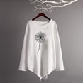 thumbnail image 4 of Camiseta de manga larga con cuello redondo y estampado informal a la moda de verano para mujer Fridja  fjkfkj1777, 4 of 4
