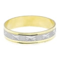 thumbnail image 2 of 14k Two-Tone Gold 5MM with X Design Wedding Band Non Comfort Fit Size 7.5, 2 of 2