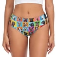 thumbnail image 1 of Balery Cute Dogs Collage Ropa Interior de Algodón para Mujer con Dibujo – Braguitas Cómodas y Elásticas, Estilo Clásico-3X-Large, 1 of 6