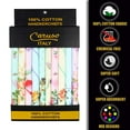 thumbnail image 3 of Caruso Italy Women's Floral 100% Pure Cotton Handkerchief Pack of 10, 33x33 cm, 3 of 5