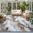 Area Rug 3x5ft, Marble Texture Pattern Washable Rugs for Living Room ...