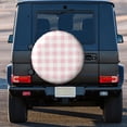 thumbnail image 3 of Kdxio Pink Checkboard for Tire Cover Wheel Protectors Tyre Covers Weatherproof Wheel Covers Universal Fit for Trailer Rv SUV Truck Camper Travel Trailers 16 inch, 3 of 8
