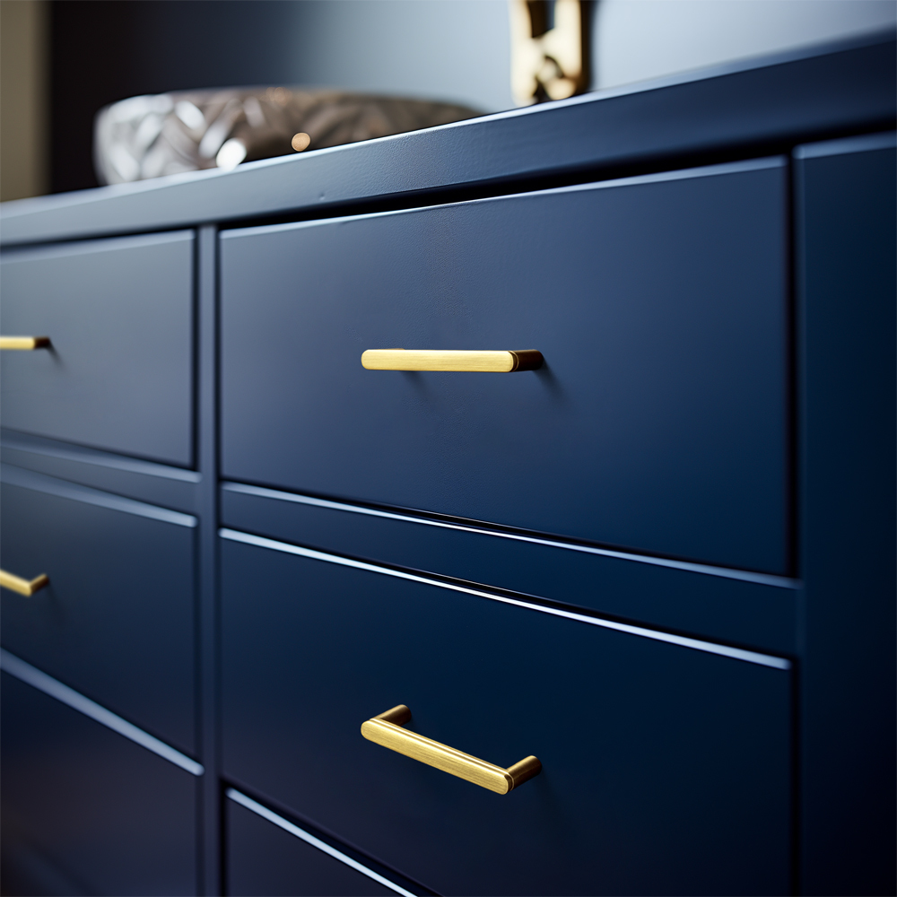 Goo-Ki 12 Pack 3'' Hole Center Brushed Brass Cabinet Pulls, Vintage Drawer Handles Closet Classic Retro Kitchen Hardware for Bedroom