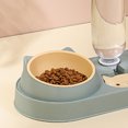 thumbnail image 1 of Comida para gatos Tazón doble Mascota Alimentador automático Dispensador de agua Contenedor de comida para perros y gatos JShteea Libre de BPA, 1 of 8