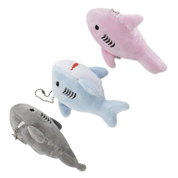 LEORX Keychain Pendant Shark Doll Plush Assorted Color 1Pcs Bag Decoration Everyday Use