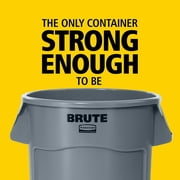 Rubbermaid Commercial Products Rubbermaid Commercial Round Brute Container Plastic 32 gal Dark Green 2632DGR — Home & Garage Storage, Stackable Design