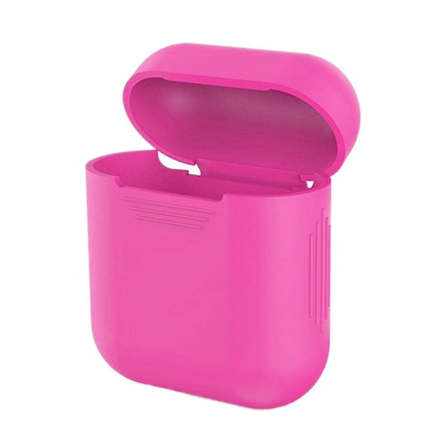 Bearachild Funda de silicona para Airpods, funda protectora transparente, funda ultrafina, funda a prueba de golpes para auriculares Cables de audio/vídeo Rosa roja