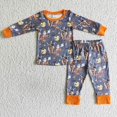 thumbnail image 1 of Ropa de dormir de Halloween para niños, conjunto de pantalones de fantasma de calabaza para niños, pijamas para niños, ropa para bebés, ropa para niños, venta al por mayor, 1 of 2