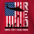 thumbnail image 3 of Wild Bobby RED Remember Everyone Deployed Until They Come Home USA Military Unisex Crewneck Sweatshirt, 3 of 6