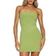 thumbnail image 1 of Txlixc Conjunto de dos piezas para faldas de costilla para mujeres, blusa de tubo sin mangas y tirantes para hombros de color sólido + minifalda de cintura alta Txlixc  moda, 1 of 9