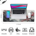 thumbnail image 2 of Rectangle Ink Painting Cherry Blossom Scenery Mouse Mat, Japanese Cherry Blossom Large Non-Slip Rubber Gaming Mouse Pad with Stitched Edges, Office Mouse Pad for Women Men Kids, 31.5x11.8in, 2 of 7