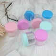 thumbnail image 5 of Beauticom Frascos redondos de plástico transparente a prueba de fugas de 2.12 oz/2.0 fl oz (2 onzas) con tapas azules para almacenamiento de viajes, maquillaje, loción cosmética, exfoliantes, cremas,, 5 of 5
