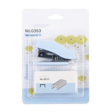 Laklulu Pink mini stapler with staple remover and 640 staples, cute stapler