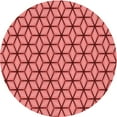 thumbnail image 1 of Ahgly Company Tapis Rond Lavable en Machine Intérieur Transitionnel Rouge, 4 Pieds Rond, 1 of 7