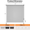 thumbnail image 2 of Outdoor Roller Shades for Patio New Material with 95% UV Protection, Cordless Patio Shades Roll Up Outdoor Blinds with Crank Handle for Shading, Protect Privacy, No Valance, (6' W X 6' L), Grey, 2 of 7