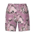 thumbnail image 4 of Lsque Mens Swim Trunks Rose Flowers Pattern - Bathing Suit Compression Liner - Beach Swim Shorts Swimwear - (S-3XL) - Stretch Quick Dry -Large, 4 of 9