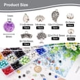 thumbnail image 2 of About467 Pcs Bead Jewelry Making Set Including Natural Beads Beads Resin Amber Glass Round Rhinestone Spacer Beads Leaf Pendant Accessories for Making Bracelets Craft Jewelry Multi-color, 2 of 5
