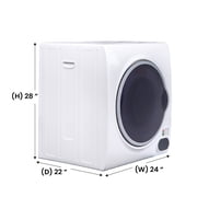 Equator 3.5 cu.ft. 110V Compact Digital Vented Sensor Dryer in White