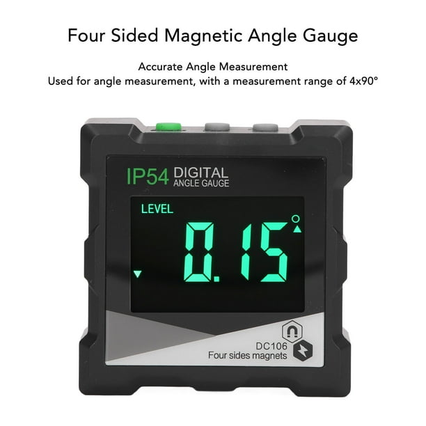 Medidor de ángulos digital, medidor de ángulos digital 4x90 Medidor de ángulos digital Nivel electrónico Impulsado por el rendimiento