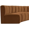 thumbnail image 2 of Bowery Hill Contemporary Soft Saddle Velvet Modular Sectional, 2 of 9