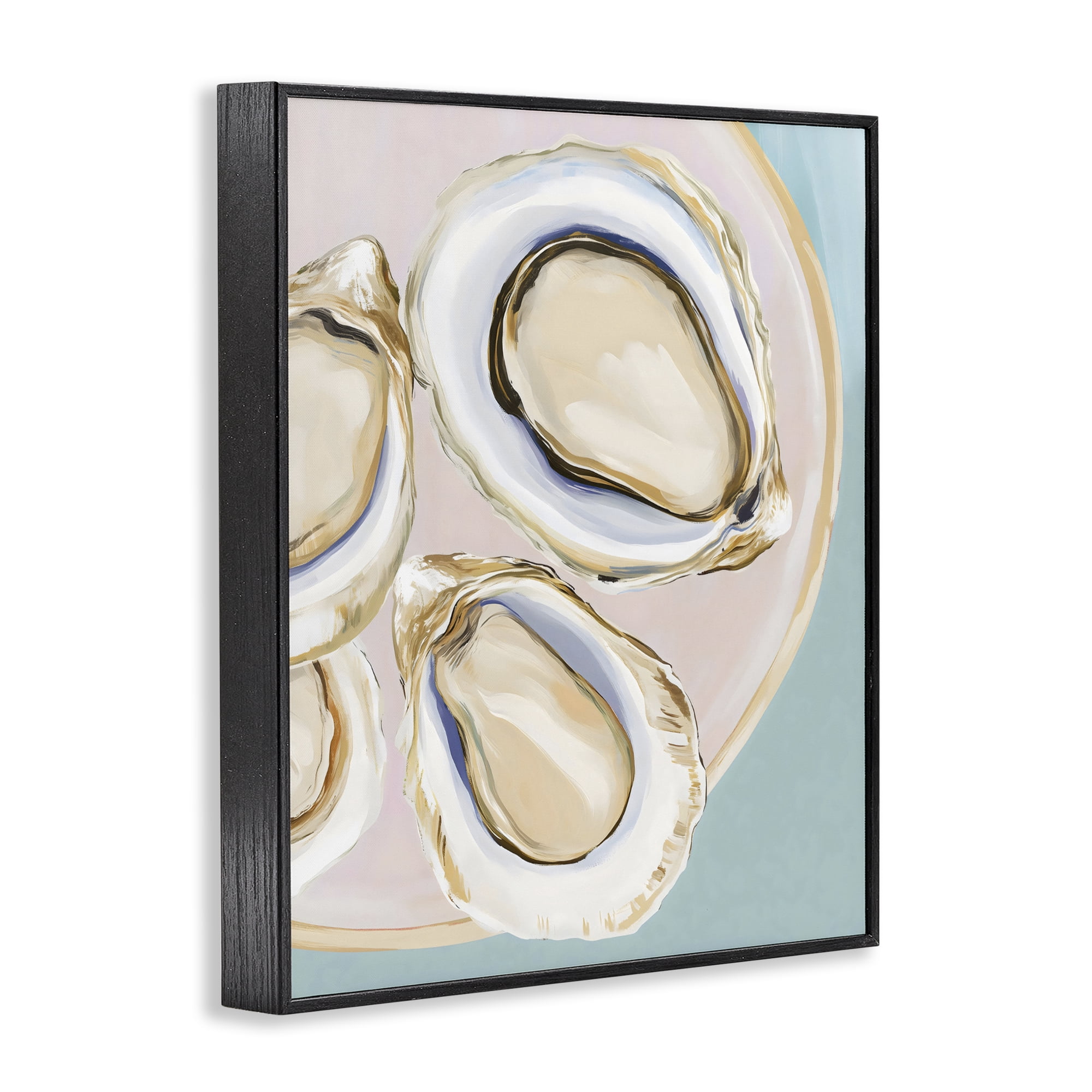 Stupell Industries Plate of Oysters Black Framed Giclee Art, design by The Prints Vibe