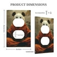 thumbnail image 3 of Daiia Jungle Meditating Panda Pattern Decorator Wall Plate Child Safe Outlet Cover, Switch and Outlet Covers,Size 1-Gang 5.0" x3.0" , Polycarbonate Thermoplastic-Style S, 3 of 6