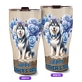thumbnail image 2 of Siberian Husky Proud Dad Happy Father's Day 30oz Stainless Steel Tumbler Insulated Cup with Lid Husky Dog Lover Gifts - 02008, 2 of 5