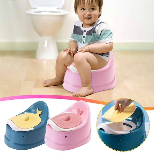 Fiudx Orinal Infantil Ligero y Portátil, con Control de Olores y Funda, Fácil de Limpiar y Desmontar, Cómodo para El Baño, Ideal para Niños Pequeños, Material Seguro, Fácil de Transportar, 1 Juego