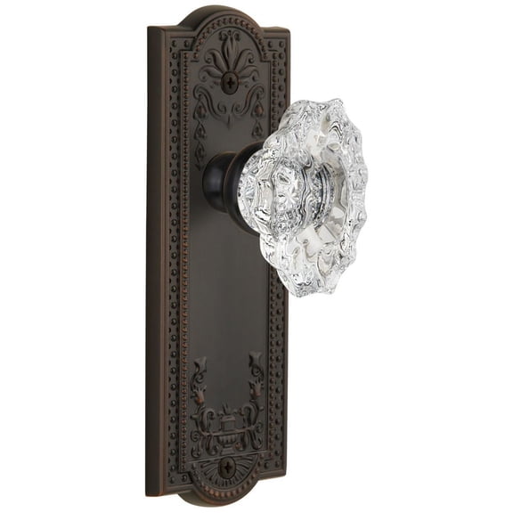 Grandeur 800574 Parthenon Solid Brass Rose Dummy Door Knob Set - Bronze