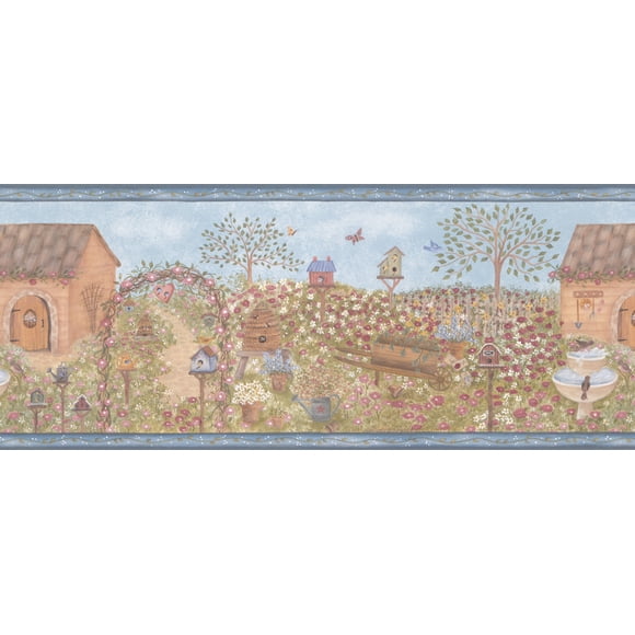 Birdhouse Country Wallpaper Border B57495