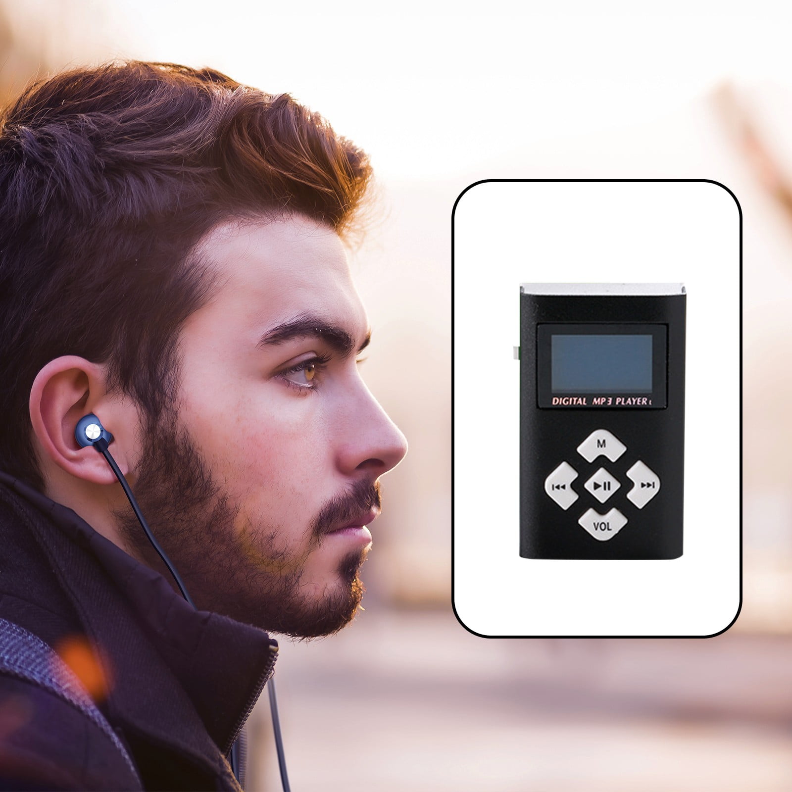 Buy Mp3 Player Portable Mp3 Music Player Digital 1.2 Inch Monochrome