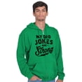 thumbnail image 3 of My Dad Jokes Are Strong Funny Fathers Zip Hoodie Sweatshirt Men Brisco Brands 2X, 3 of 5
