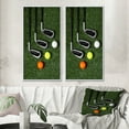 thumbnail image 1 of Designart "Excellent Golf Set Swing II" Golf Framed Wall Art Set Of 2 - Green Sports Framed Canvas Set For Living Room Decor, 1 of 6