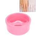 thumbnail image 3 of Nail Art Hand Wash Soak Bowl Polish Treatment Manicure Tool Pink PVC Material, 3 of 7