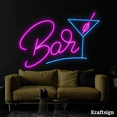 thumbnail image 3 of Craftnamesign Bar Neon Sign, Cocktail LED Sign, Home Bar Wall Art Decor, Bar LED Sign, 3 of 3