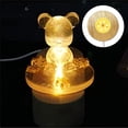 thumbnail image 4 of 3D Night LED Lamp Base LED Lamp Base USB Adjustable Brightness Light Stand Base Wood Base, 4 of 7