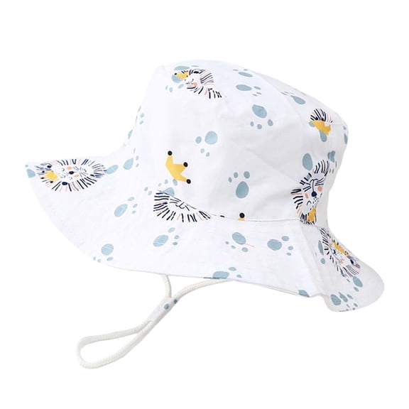 Bobifish Boys Hat Dinosaur Printed Sun Protection Bucket Hats Adjustable Chin Strap Kids Beach Travel Outdoor Activities Headwear