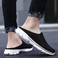 thumbnail image 3 of Womens Knit Mesh Slip on Loafers Breathable Casual Ballet Flat Shoes Comfortable Round Toe Low Top Nursing Walking Shoes Black Size 10.5, 3 of 6