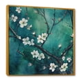 thumbnail image 2 of Designart "Green Cherry Blossoms Orchestra II" Cherry Floater Framed Wall Art Prints, 2 of 5