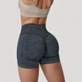 thumbnail image 7 of Women's Ribbed Seamless Biker Shorts with Stretch Fabric and Smooth Fit - Large, Black, 7 of 7