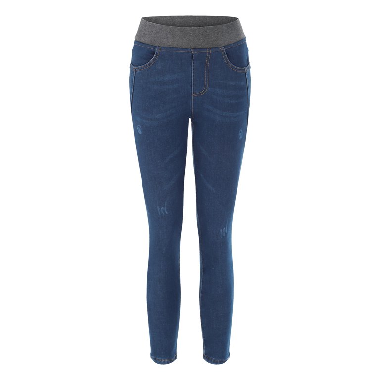 Women's High Waisted Stretch Skinny Jeans - Ripped Distressed Denim In Olive, Mustard, Red | Medium Size