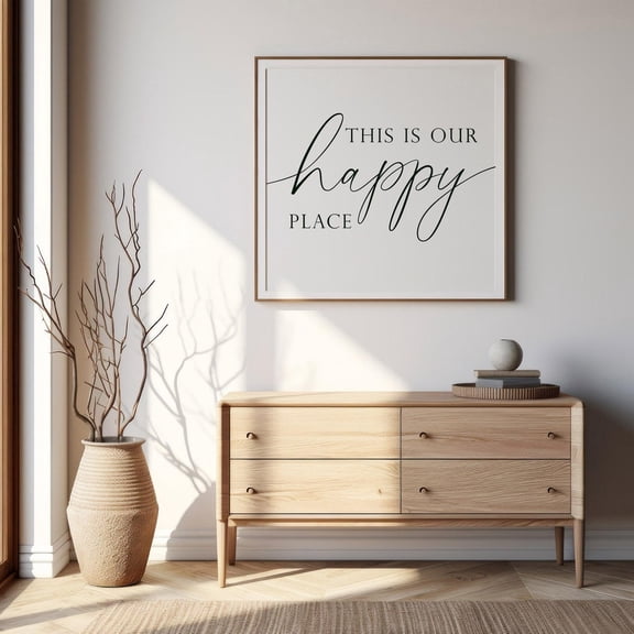 This Is Our Happy Place Family Decorative Interior Home Wall Art Poster