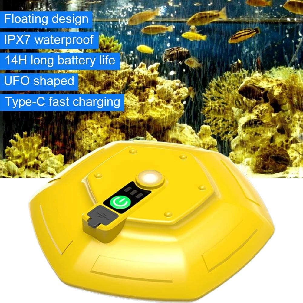 Floating Live Bait Aerator for Bait Bucket,IPX7 Waterproof Ultra-Quiet Floating Bubbler,3000MAH Rechargeable Charging Portable Oxygen Pump,for Kayak,Shore and Boat Fishing,Fish Tank,Pond and Aquarium
