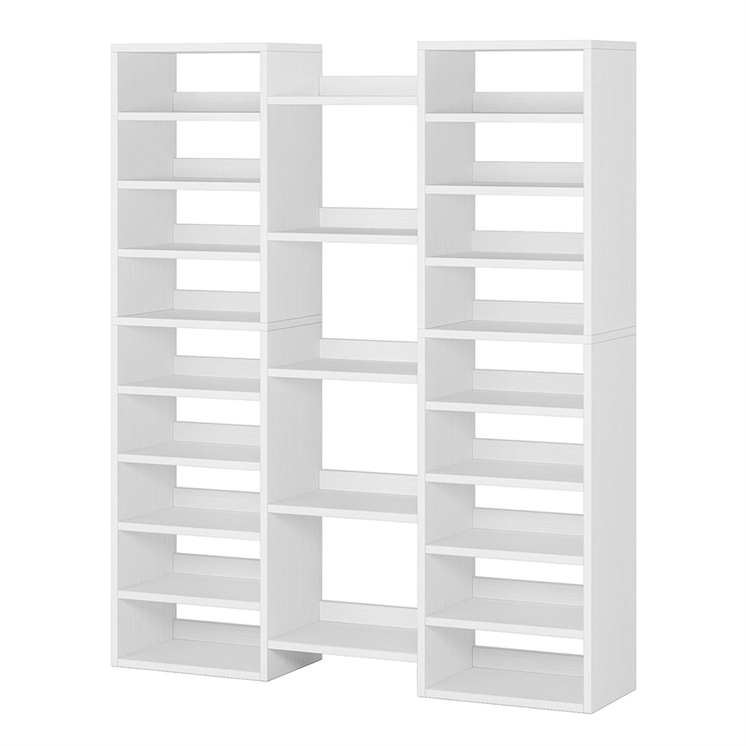 Demi Bonn Elegant Wooden Shoe Storage Cabinet, Space-Saving Solution with Cubbies for 23 Pairs, Freestanding Shoe Rack Organizer, White