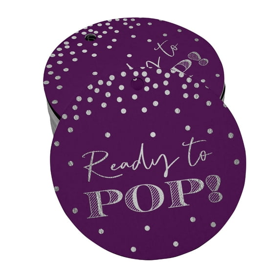 Inkdotpot Silver Foil Paper Hang Tags Ready To Pop Baby Shower Favor Tags 100 Pieces