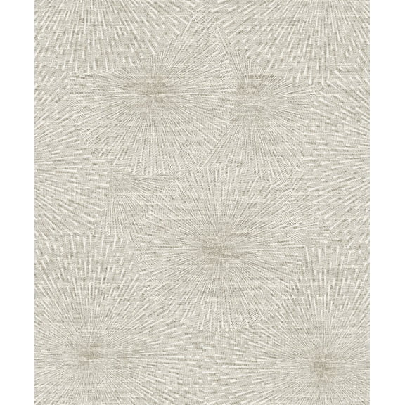 Brewster Zion Taupe Starburst Wallpaper, 21-in by 33-ft, 57.8 sq. ft